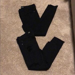 Express 2pack of black jeans